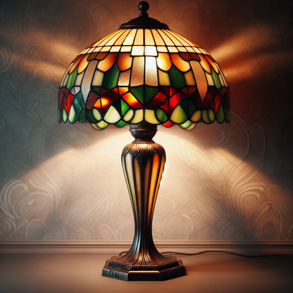 Lampe tiffany art déco